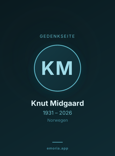 Gedenkportrait von Knut Midgaard