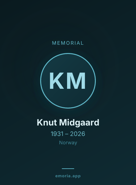 Memorial portrait of Knut Midgaard