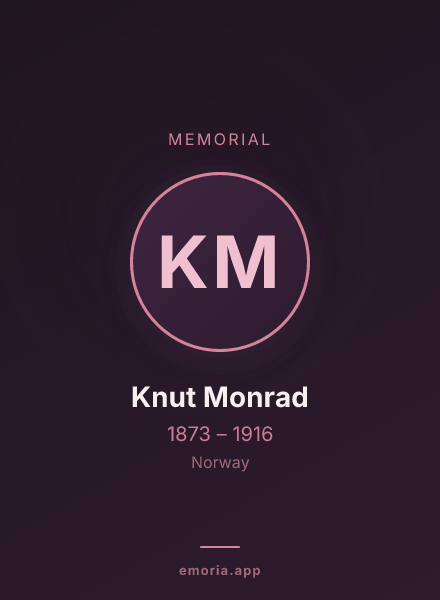 Memorial portrait of Knut Monrad