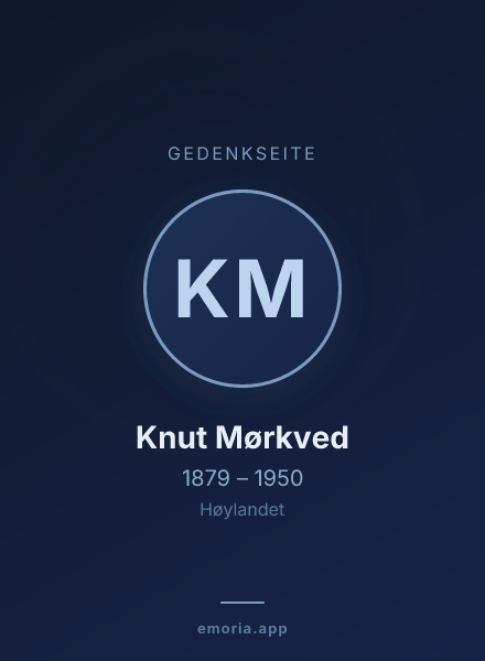 Gedenkportrait von Knut Mørkved