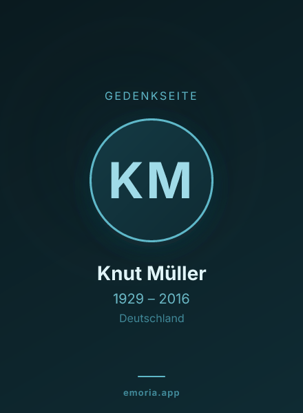 Gedenkportrait von Knut Müller