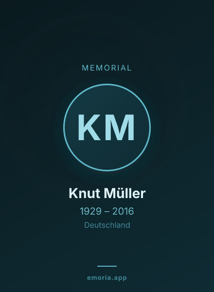 Memorial portrait of Knut Müller