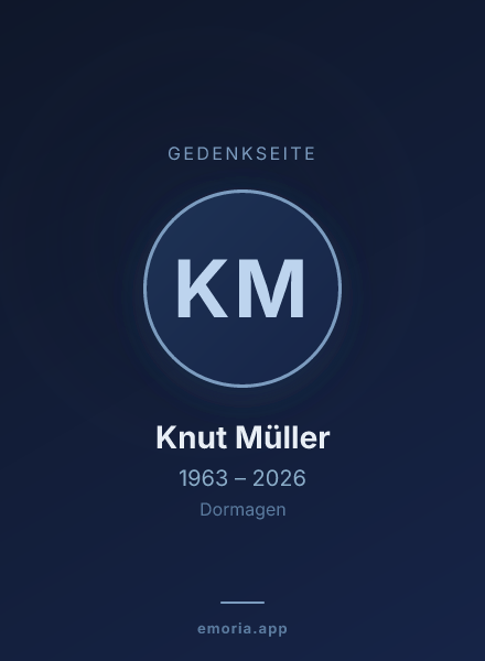 Gedenkportrait von Knut Müller