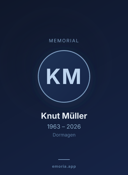 Memorial portrait of Knut Müller