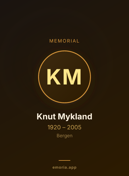 Memorial portrait of Knut Mykland