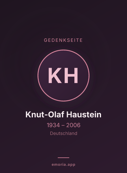 Gedenkportrait von Knut-Olaf Haustein