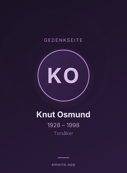 Gedenkportrait von Knut Osmund