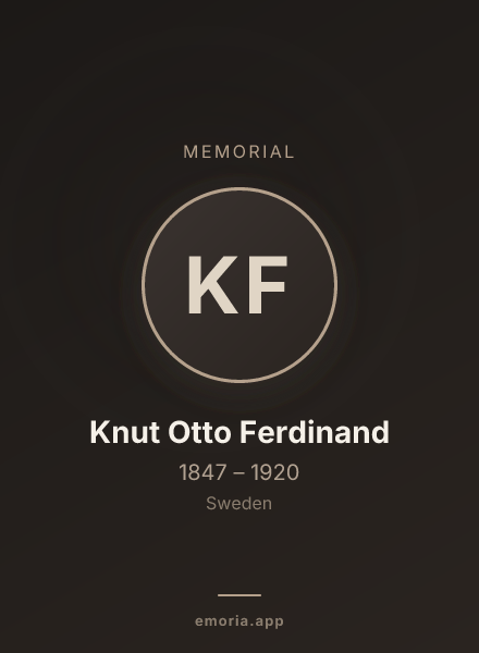 Memorial portrait of Knut Otto Ferdinand