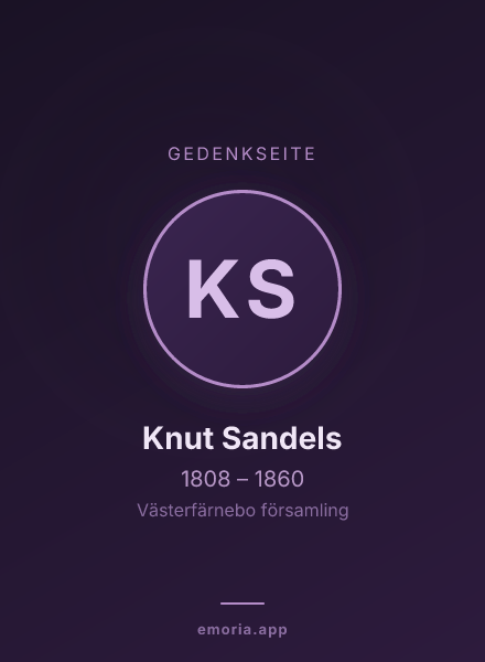 Gedenkportrait von Knut Sandels