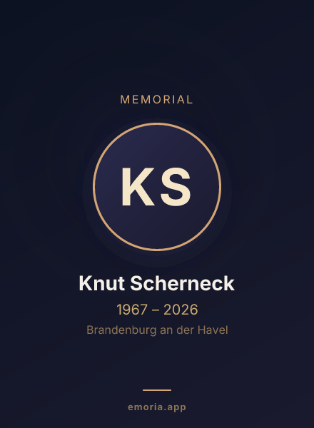 Memorial portrait of Knut Scherneck