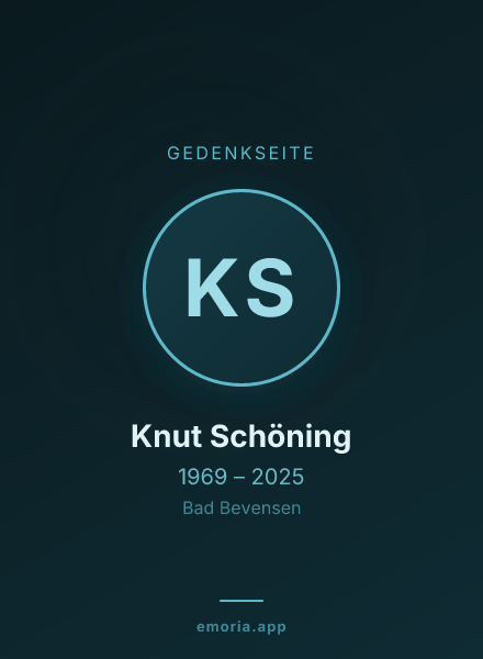 Gedenkportrait von Knut Schöning