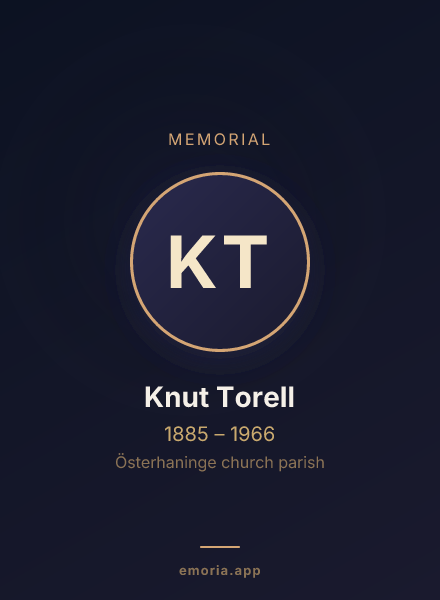 Memorial portrait of Knut Torell
