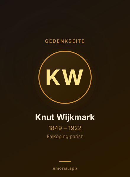 Gedenkportrait von Knut Wijkmark