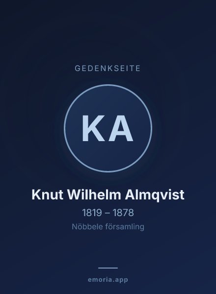 Gedenkportrait von Knut Wilhelm Almqvist