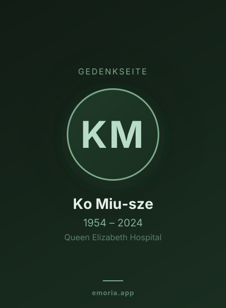 Gedenkportrait von Ko Miu-sze