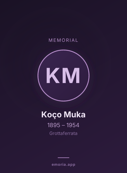 Memorial portrait of Koço Muka