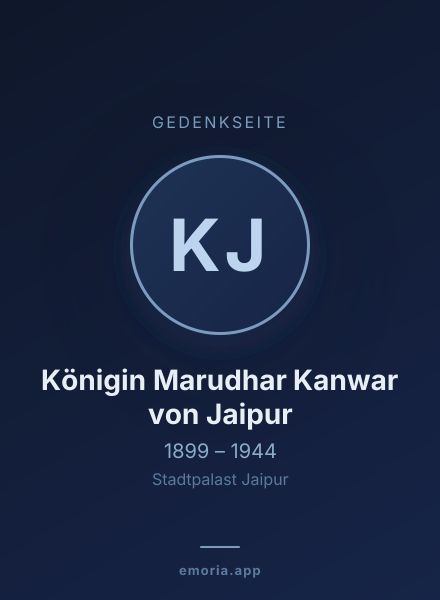 Gedenkportrait von Königin Marudhar Kanwar von Jaipur
