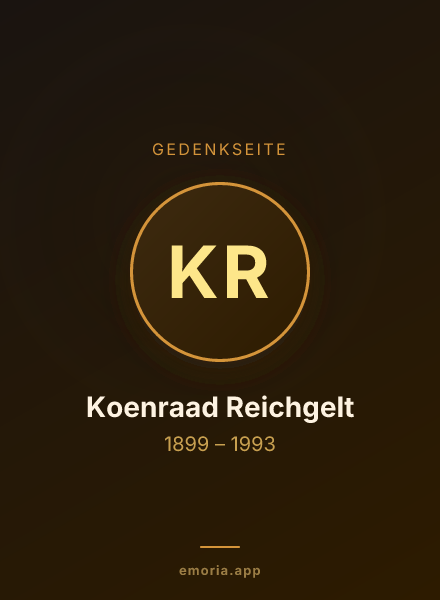 Gedenkportrait von Koenraad Reichgelt