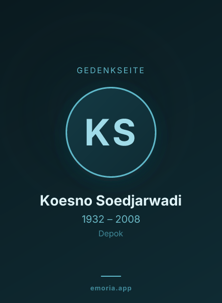 Gedenkportrait von Koesno Soedjarwadi
