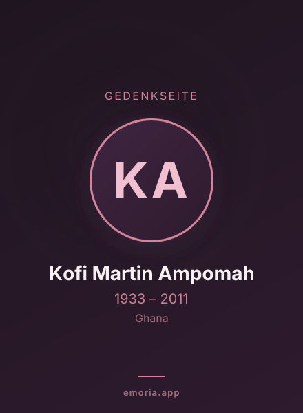 Gedenkportrait von Kofi Martin Ampomah