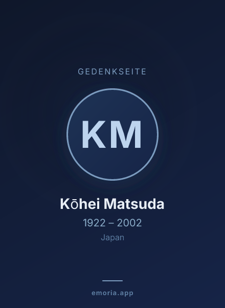 Gedenkportrait von Kōhei Matsuda