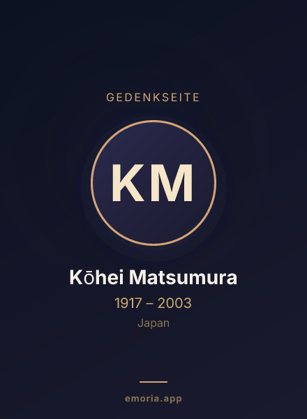 Gedenkportrait von Kōhei Matsumura
