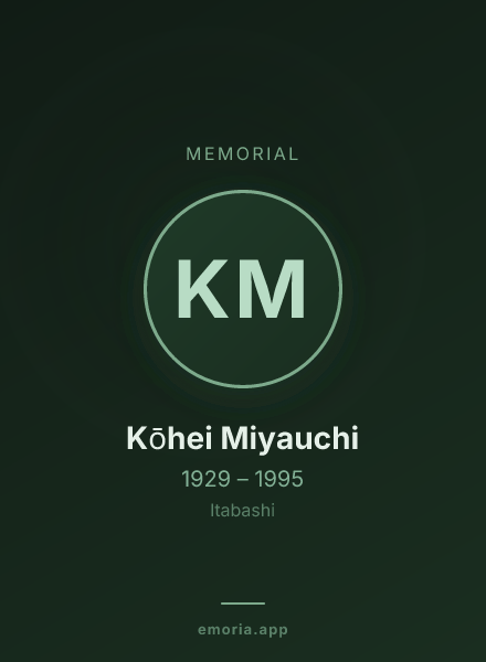 Memorial portrait of Kōhei Miyauchi