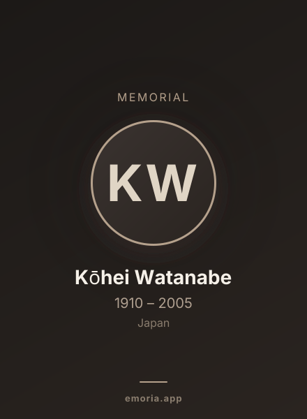 Memorial portrait of Kōhei Watanabe