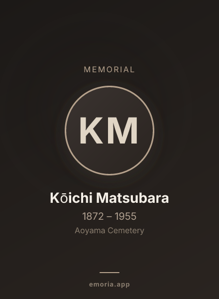 Memorial portrait of Kōichi Matsubara