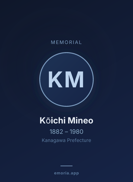 Memorial portrait of Kōichi Mineo