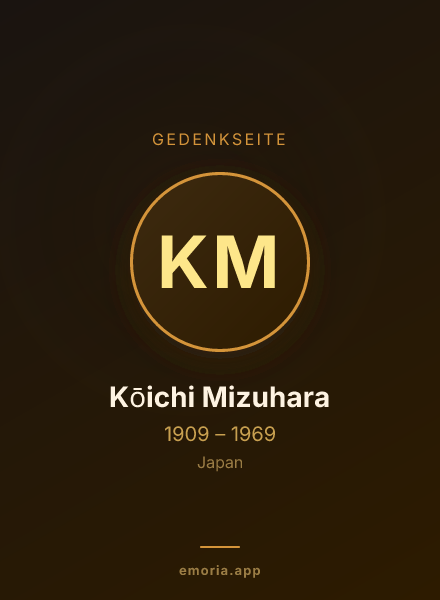 Gedenkportrait von Kōichi Mizuhara