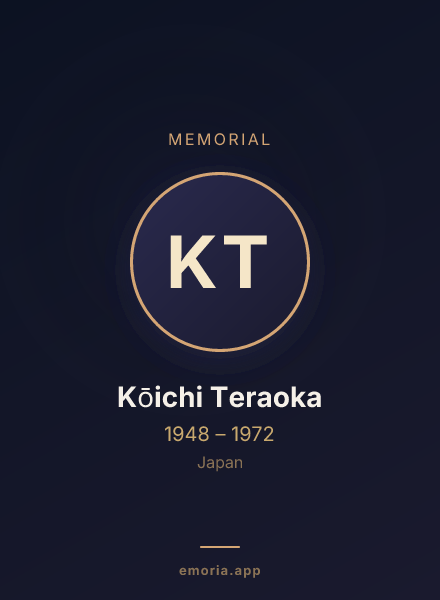 Memorial portrait of Kōichi Teraoka