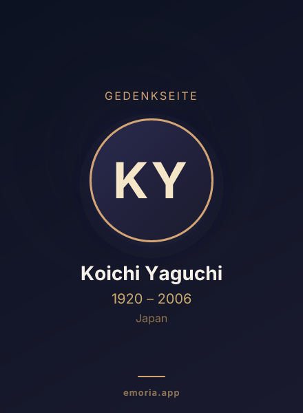Gedenkportrait von Koichi Yaguchi