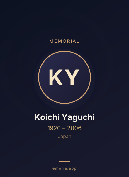 Memorial portrait of Koichi Yaguchi