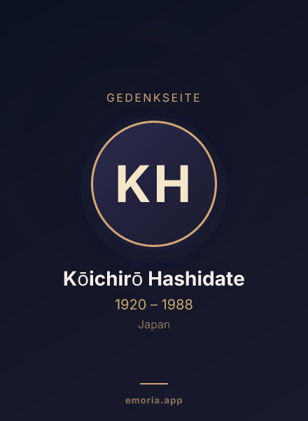 Gedenkportrait von Kōichirō Hashidate