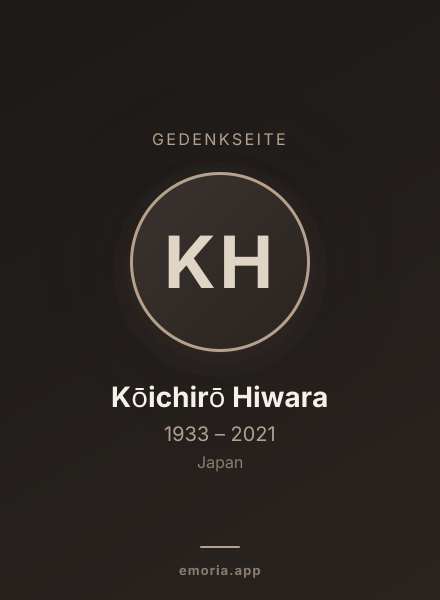 Gedenkportrait von Kōichirō Hiwara