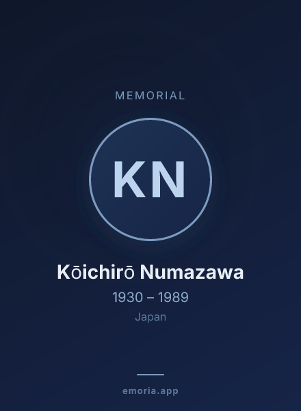 Memorial portrait of Kōichirō Numazawa