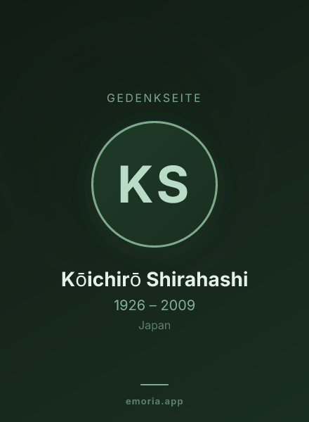 Gedenkportrait von Kōichirō Shirahashi