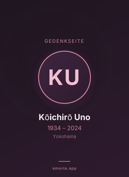 Gedenkportrait von Kōichirō Uno