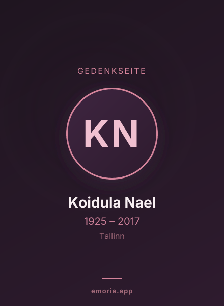 Gedenkportrait von Koidula Nael