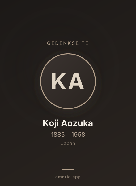 Gedenkportrait von Koji Aozuka