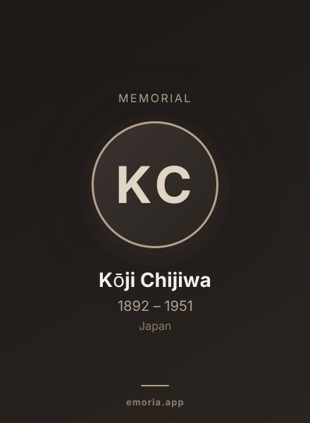 Memorial portrait of Kōji Chijiwa