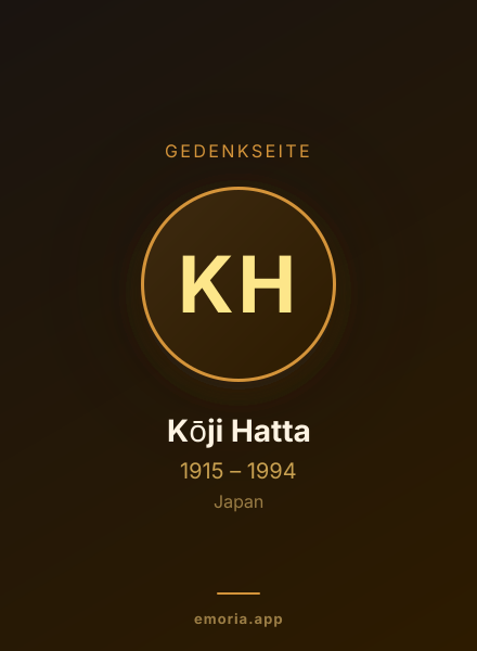 Gedenkportrait von Kōji Hatta