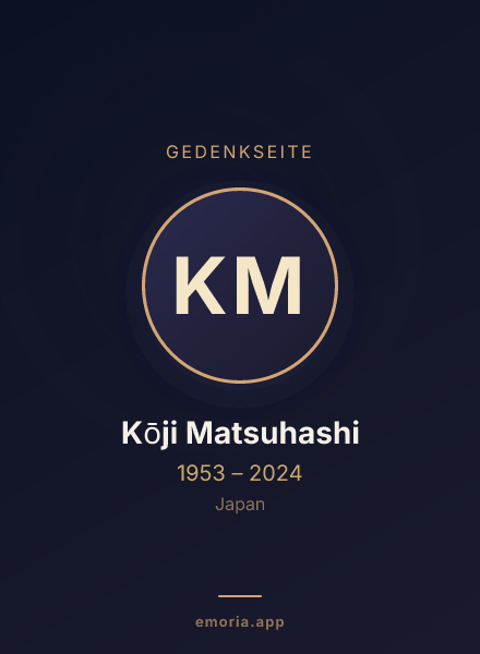 Gedenkportrait von Kōji Matsuhashi
