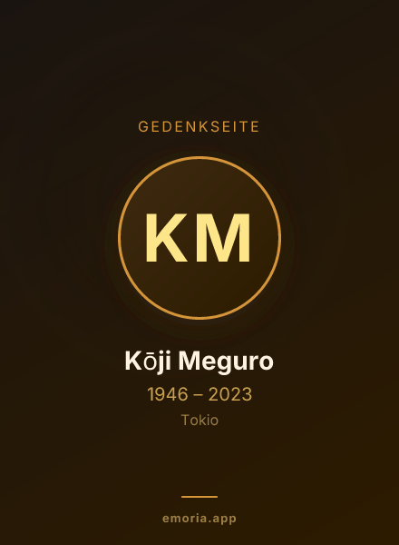 Gedenkportrait von Kōji Meguro