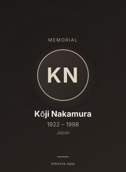 Memorial portrait of Kōji Nakamura