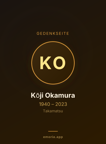 Gedenkportrait von Kōji Okamura