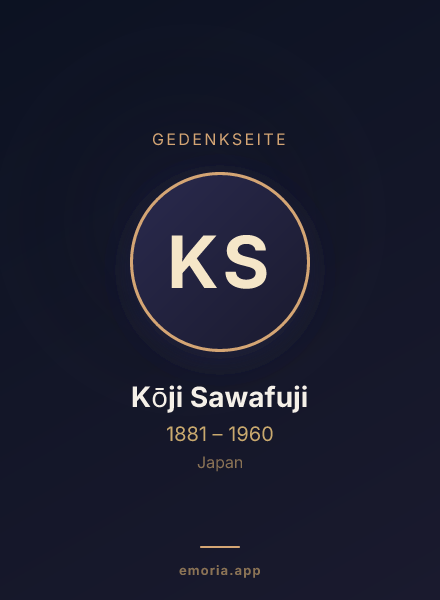 Gedenkportrait von Kōji Sawafuji