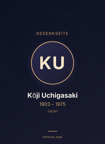 Gedenkportrait von Kōji Uchigasaki