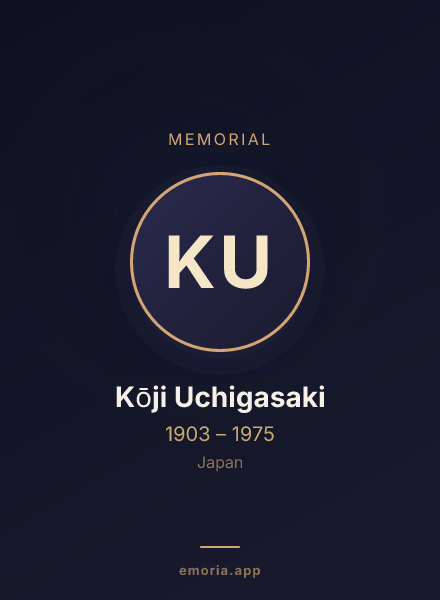 Memorial portrait of Kōji Uchigasaki